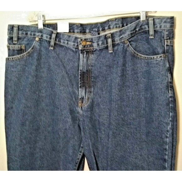 Full Blue Regular Fit Straight Leg Jeans 100% Cotton Med Wash Men's 44x32 - Picture 3 of 10